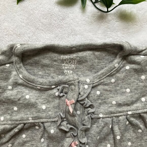 Carter’s Baby Cardigan Bundle Size 9M | 2-Pack Neutral Sweaters Polka Dot GUC - Picture 11 of 16